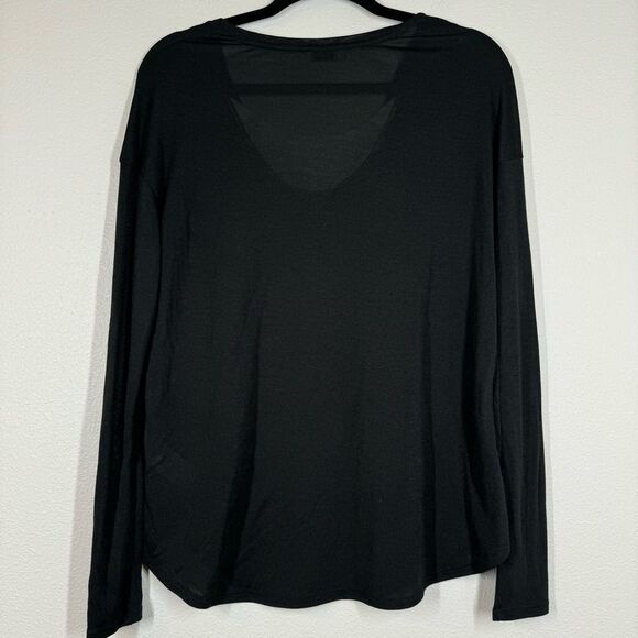 Vince Two Tone Long Sleeve Knit Top Black White Layered Look Women’s Size XS - Picture 5 of 7
